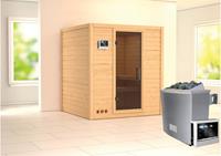 Karibu &VerticalLine; Mojave Sauna &VerticalLine; Antracietglas &VerticalLine; Kachel 9 kW Externe Bediening