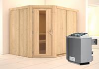Karibu &VerticalLine; Malin Sauna &VerticalLine; Energiesparende Deur &VerticalLine; Kachel 9 kW Ge&iuml;ntegreerde Bediening