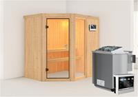 Karibu &VerticalLine; Fiona 1 Sauna &VerticalLine; Biokachel 9 kW Externe Bediening