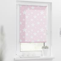 Lichtblick Rollo Klemmfix, ohne Bohren, blickdicht, Sterne rosa Gr. 90 x 150