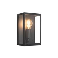 Qazqa Industriële buitenwandlamp Zwart