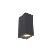 QAZQA Moderne wandlamp grijs van kunststof 2-lichts - Baleno