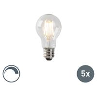 luedd 5er Set dimmbare E27 LED Lampen Klarglas 4W 300 lm 2200K - 