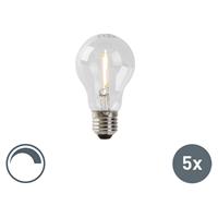 luedd Set mit 5 E27 LED-Glühlampen A60 1W 80 lm 2200K - 