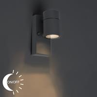 QAZQA Buitenwandlamp antraciet IP44 met licht-donker sensor - Solo