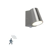qazqa Außenleuchte Aluminium mit Bewegungsmelder inkl. LED - Uma - 