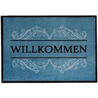 weitere Fußmatte Carmen Willkommen blue, 39 x 58 cm - 