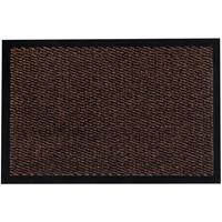 Fußmatte Schmutzfangmatte 40x60 cm Braun Gummiumrandung - 