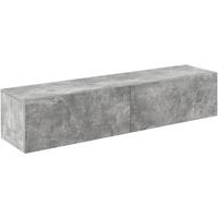 [en.casa] Hängeboard Betonoptik Hängeschrank 140x33x30cm Wohnwand mit 2 Ablagefächern TV Lowboard Hängekonsole Hängend - 