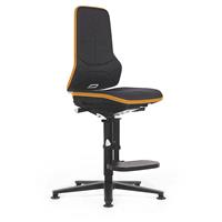 bimos NEON werkdraaistoel, met opstaphulp, materiaal zitting textiel, ESD, flexband oranje