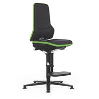 bimos NEON werkdraaistoel, met opstaphulp, materiaal zitting textiel, ESD, flexband groen