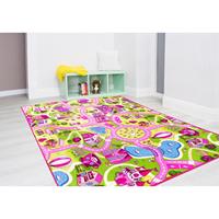 misento Spielteppich Straßenteppich Mädchenteppich Sweet Town 140 x 200 cm - Pink