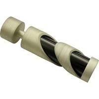 Endknopf Kira Tube champagner-schwarz, Ø 19 mm - 