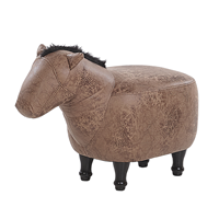 Beliani Hocker stof bruin HORSE