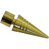 sunpro24 Endknopf Spitze für Ø 20 mm messing-matt - 