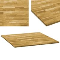 vidaXL Tafelblad vierkant 23 mm 80x80 cm massief eikenhout - vidaXL