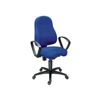 Topstar Operator-draaistoel BALANCE 400, met Body Balance Tec, incl. armleuningen, bekleding koningsblauw