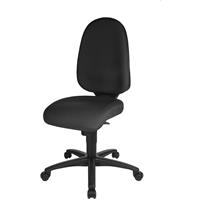 Topstar Ergonomisch gevormde draaistoel, synchroon-mechanisme, ergonomisch gevormde zitting, rugleuninghoogte 550 mm, bekleding zwart