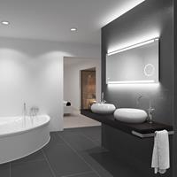 talos King 120 x 60 cm - LED Beleuchtung in neutralweiß - hochwertiger Aluminiumrahmen - praktischer Kosmetikspiegel mit 3-facher Vergrößerung