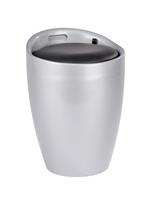 wenko Hocker Candy Silver Aufbewahrung Hocker Bad Badezimmer Badmöbel Wäschekorb