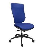 Topstar Ergonomisch gevormde draaistoel, synchroon-mechanisme, ergonomisch gevormde zitting, met bekleding, blauw