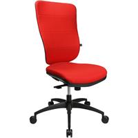 Topstar Ergonomisch gevormde draaistoel, synchroon-mechanisme, ergonomisch gevormde zitting, met bekleding, rood