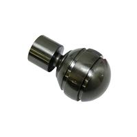 gardinia Endknopf Kugel zu Stilprogramm Chicago, Ø 20 mm, titan, 2-er Pack - 
