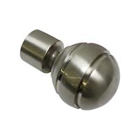 gardinia Endknopf Kugel zu Stilprogramm Chicago, Ø 20 mm, edelstahl-optik, 2-er Pack - 