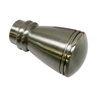 gardinia Endknopf Siro zu Stilprogramm Chicago, Ø 20 mm, edelstahl-optik, 2-er Pack - 