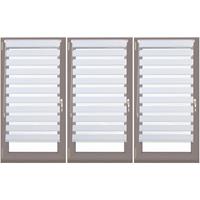 relaxdays 3x Doppelrollo Klemmfix im Set, Seitenzugrollo ohne Bohren, Duo-Rollo zum Klemmen, Klemmrollo, 60 x 150 cm, weiß - 