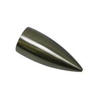 gardinia Endknopf Patrone zu Stilprogramm Memphis, Ø 16 mm, edelstahl-optik, 2-er Pack - 