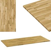 vidaXL Tafelblad rechthoekig 23 mm 140x60 cm massief eikenhout