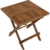 Degamo- Bijzettafel Florencia Inklapbaar, Klaptafel, Tuintafel, 50x50cm, Geolied Acaciahout