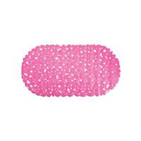 Msv Douche/bad Anti-slip Mat Badkamer - Pvc - Fuchsia Roze - 39 X 99 Cm