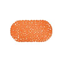 Msv Douche/bad Anti-slip Mat Badkamer - Pvc - Oranje - 39 X 99 Cm