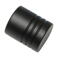 gardinia Endknopf Zylinder zu Stilprogramm Memphis, Ø 16 mm, schwarz, 2-er Pack - 