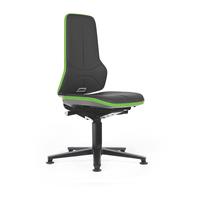 bimos NEON werkdraaistoel, met voetdoppen, materiaal zitting kunstleer, flexband groen