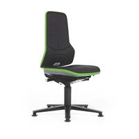 bimos NEON werkdraaistoel, met voetdoppen, materiaal zitting textiel, flexband groen