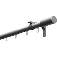 sunpro24 Gardinenstangen Set Paros 1-Lauf Ø 22/19 mm aluminium 100-190 cm - 