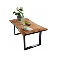 sit Tisch TISCHE-14 160x85x77cm Platte nußbaumfarbig, Gestell schwarz lackiert Platte Akazie, Gestell Stahl - 