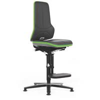 bimos NEON werkdraaistoel, met opstaphulp, materiaal zitting kunstleer, flexband groen