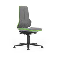 bimos NEON werkdraaistoel, met voetdoppen, materiaal zitting Supertec, flexband groen