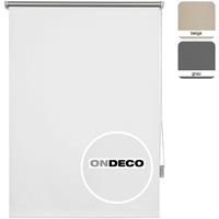 ondeco Thermo-Rollo ohne Bohren Verdunkelungsrollo Sichtschutz Seitenzugrollo Fenster innen - Weiß - 180x160 cm ohne Klemmträger