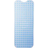 relaxdays Badewannenmatte, extra große Badewanneneinlage mit Saugnäpfen, waschbare Wannenmatte, BxT: 97 x 39 cm, blau
