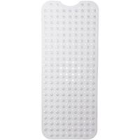 relaxdays Badewannenmatte, extra große Badewanneneinlage mit Saugnäpfen, waschbare Wannenmatte, 97 x 39 cm, transparent
