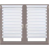 relaxdays 2x Doppelrollo Klemmfix im Set, Seitenzugrollo ohne Bohren, Duo-Rollo zum Klemmen, Klemmrollo, 80 x 150 cm, weiß - 