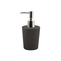spirella Seifenspender 'Takeo' | mit Edelstahlpumpe | Flüssigseifen-Spender | Bambus | 200ml | Langliebig, Umweltfreundlich und Robust | Anthrazit