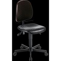 meychair Werkdraaistoel, bekleding met PU-schuim, gasveer-hoogteverstelling, met geremde wielen, hoogteverstelling 500 - 640 mm