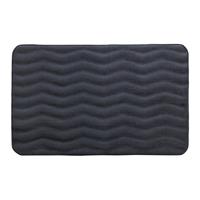 wenko Badteppich Memory Foam Waves Dunkelgrau