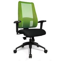 Topstar Kantoordraaistoel LADY SITNESS DELUXE, beweegbaar met 7 zones, zwart/groen